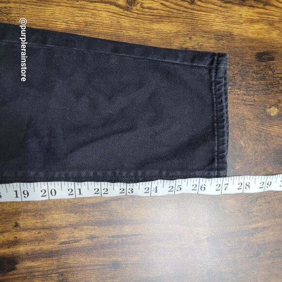 American Eagle Mom Jeans 4 R High Rise Black Wash Stretch Denim - Picture 9 of 10